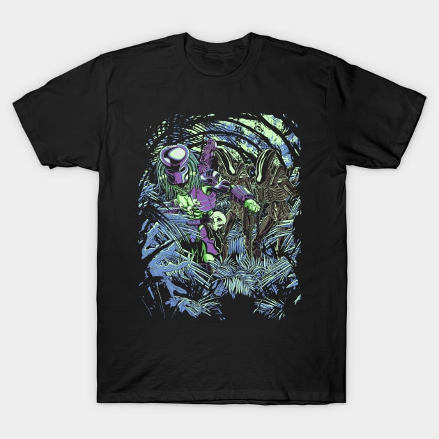 Welcome to the jungle Predator (neon) T-Shirt by JCMaziu